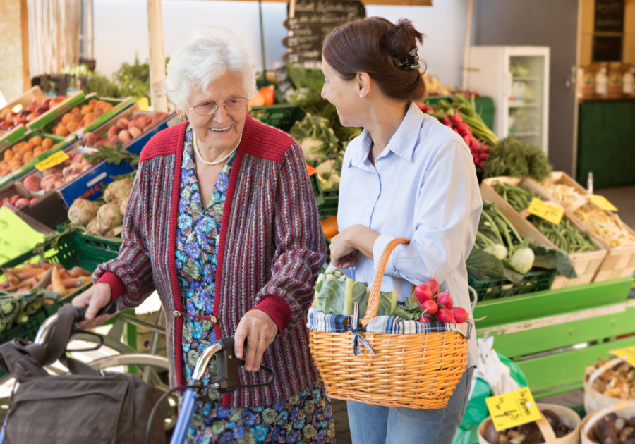 older woman and younger woman shopping at market Facts About The Aquarius Woman