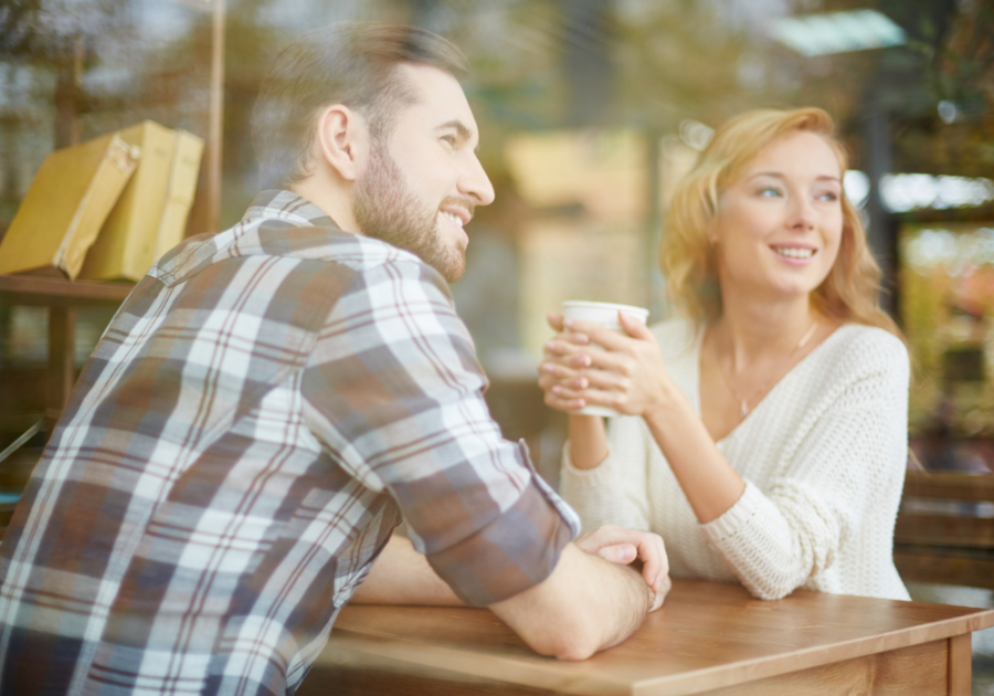 couple having coffee sitting at table Will I Ever Find Love Again