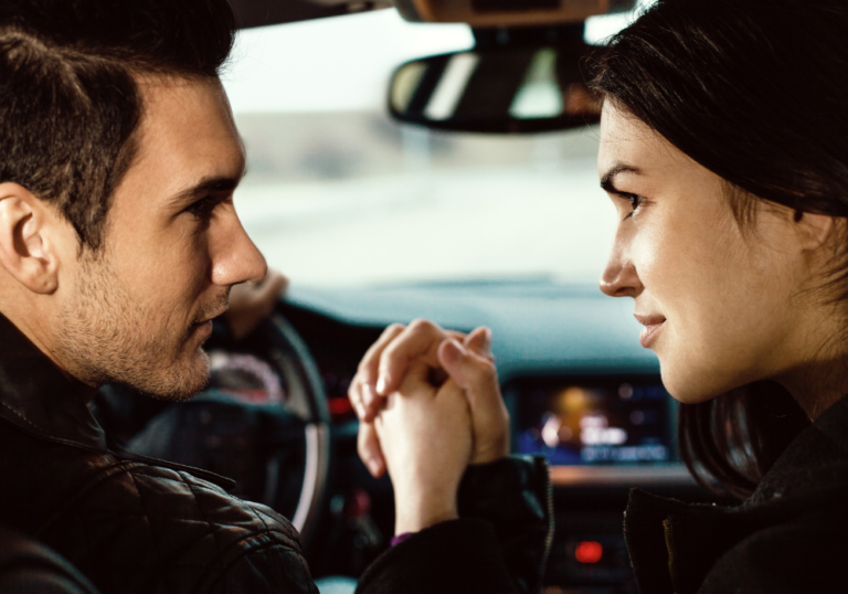 couple looking at each other Unconsciously Saying 